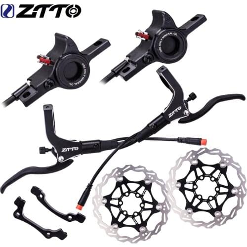 ZTTO MTB Bike Hydraulic Disc Brake V1 CNC Calipers Dual Piston Left Front Right Rear Oil Pressure Power Cut E-Bike M6100 MT200