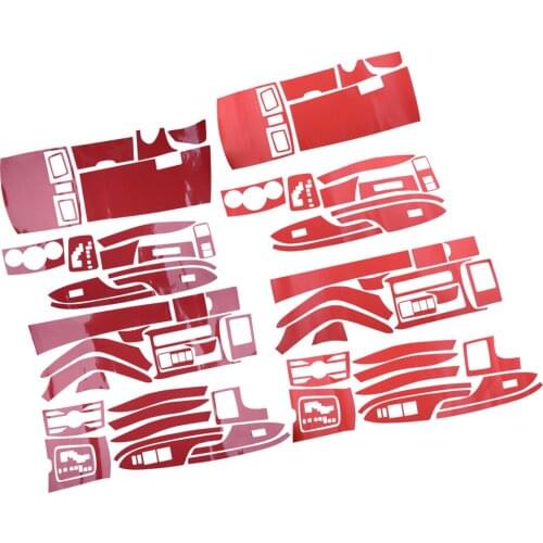 1 Set LHD Red PVC Car Center Console Trim Cover Sticker Decor Fit for Toyota Corolla 2007 2008 2009 2010 2011 2012 2013 3D/5D