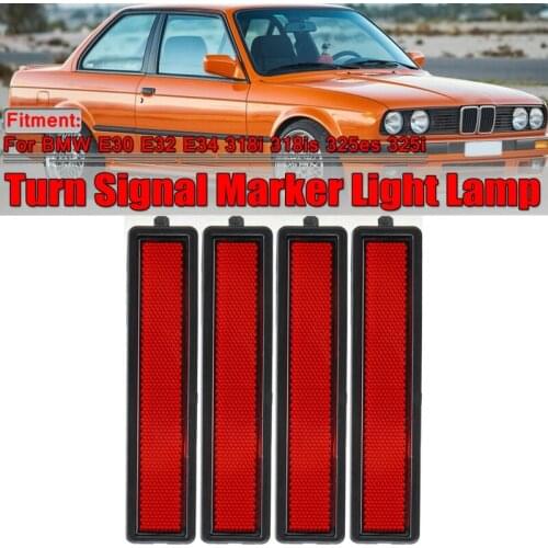 2/4 Pieces Car Rear Bumper Side Marker Light Left Or Right For BMW 3 Series E30 E32 E34 318i 318is 325es 325i Turn Signal Lamp