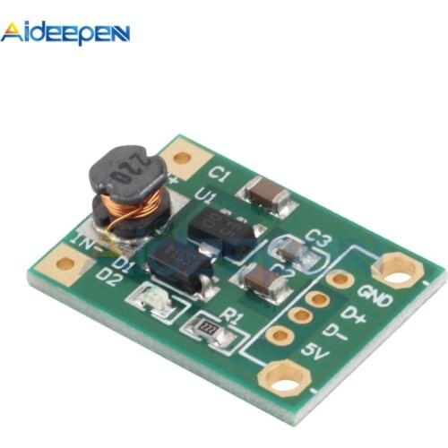 2Pcs DC-DC Boost Converter Step Up Power Module 1-5V to 5V 500mA 600mA Max For Arduino