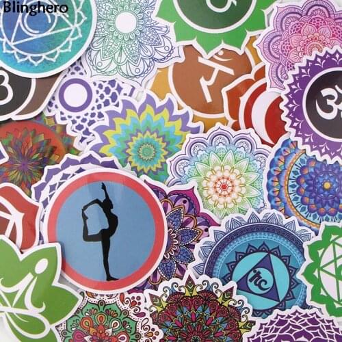 20sets/lot Blinghero Yoga Sticker 24 Pcs/set Pvc Stickers Creative Stickers Scrapbooking Sticker Laptop Car Sticker Decal BH0065