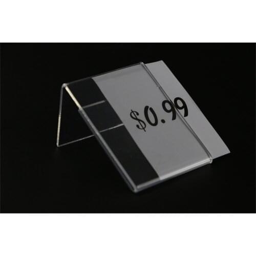 20pcs 5x7cm Clear Picture Frame Name Card Price Tag Display Stand Label Holder Showcase Jewelry Price Tag Clip Paper Sign Rack