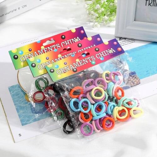 50Pcs /Set Colorful Hair Ropes Girls High Elastic Rubber Band Ponytail Holder Scrunchies For Women Hair Bands Hair Accessories
