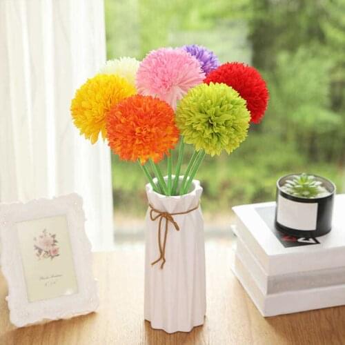 Bunch Artificial Flower Bouquet Silk Marigold Flower Ball Fake Flowers DIY Home Widding Banquet Decoration Valentines Day Gifts