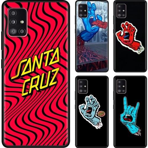 Phone Case For Samsung Galaxy A91 A72 A71 A51 A52 A42 A41 A32 A31 A21 A02 A11 A12 A02s A01 Capa Black Fundas Santa Cruz