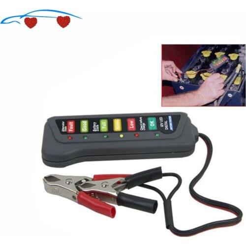 12V Battery Tester Digital Capacity Tester Checker For Battery Power Supply Tester Measuring Instrument with 6 LED light Display