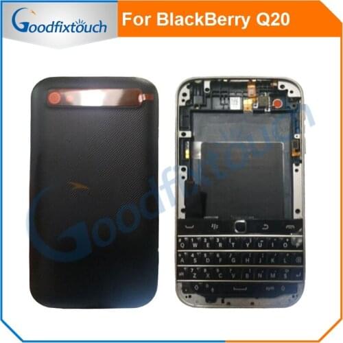 For BlackBerry Classic Q20 Housing Frame Battery Door Back Cover Case With Keypad Keyboard For BlackBerry Q20 Replacement Parts