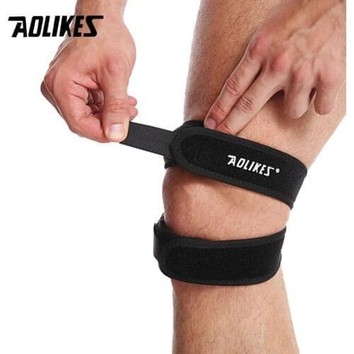AOLIKES 1PCS Knee Support Patella Belt Elastic Bandage Sport Strap Knee Pads Protector Band Football running Fitness Knee brace