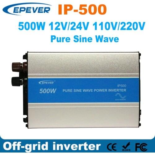 EPever 500W Pure Sine Wave Inverter 12V/24V Input 110VAC 120VAC 220VAC 230VAC Output 50HZ 60HZ High Efficiency Converter IPower