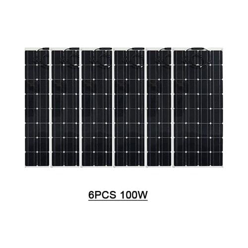 6pcs flexible solar panel 100W 18VDC For 12V battery system 21% High efficiency mono solar cell