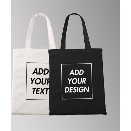 Personalised Cheap Custom Made Print Large Eco Friendly Foldable Reusable Grocery Cotton Canvas Shopping Tote Bag With s Set