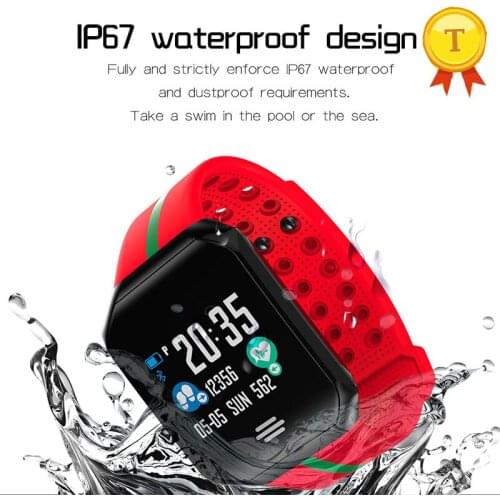IP67 waterproof design smart bracelet heart rate blood pressure monitor incoming call alarm clock sleep monitoring smart band