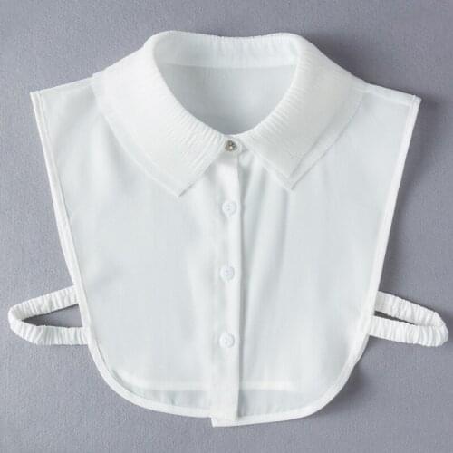 Button Down Shirt Fake Collar for Women Neckwear Tie Vintage Detachable Collar False Collar Lapel Blouse Top Clothes Accessories