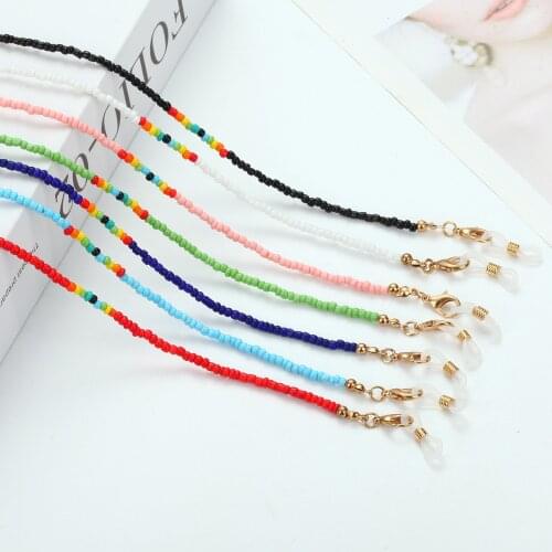 ZV Ethnic Mask Hanging Chain Anti-slip Chain Women Jewelry Transparent Trendy Drawstring Necklace Eyewear Lanyard For Mask