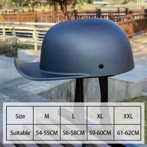 Motorcycle Half Helmet Black Skid Lid Man Woman Motorbike Biker Riding Bright Gray Dumb Black Motocross Retro Cap Capacete