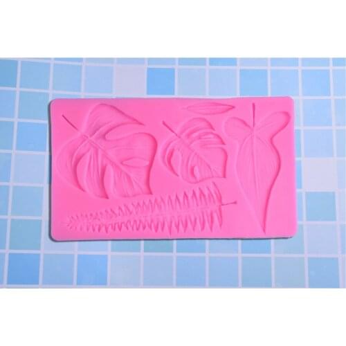 New 5-leaf cake decoration silicone mold diy candy chocolate clay drop mold