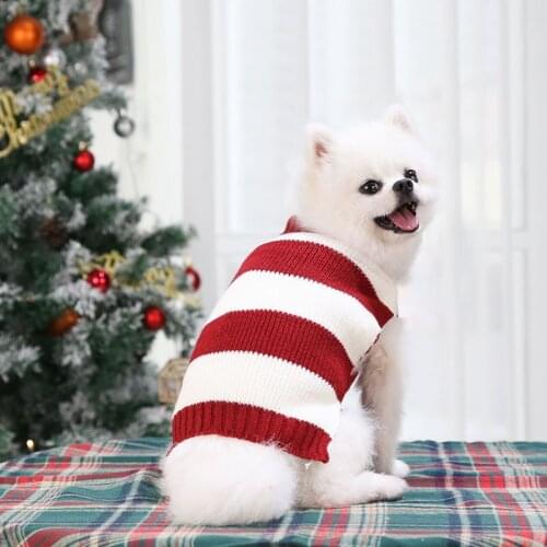 Pet Clothes Christmas Halloween Dogs Cats Sweaters Decorations Striped Old Man Elk Small Medium-Sized Dogs French Bulldogs
