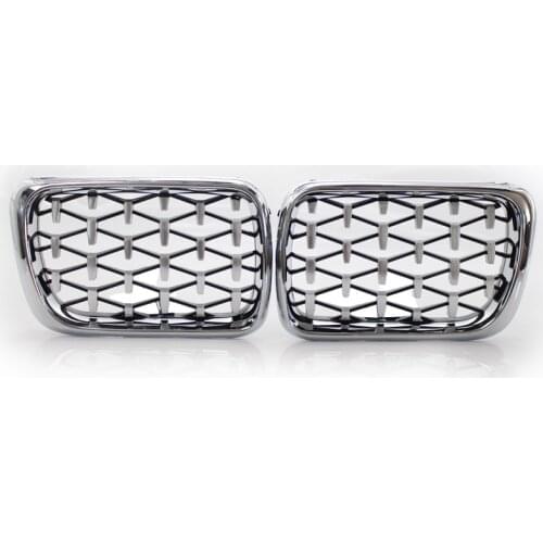 For BMW 3 Series E36 1997-99 Car Front Grille Diamond Meteor Style Chrome Grill