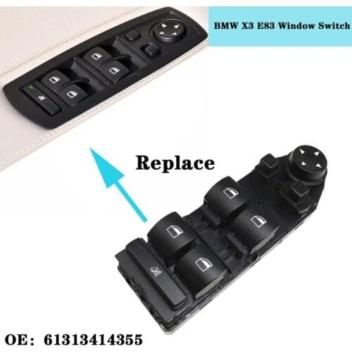 High Match With Fold Function Front Driver Window Switch For BMW X3 E83 61313414355