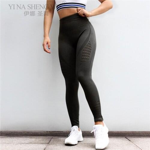 Women Hight Elastic Seamless Leggings Tummy Control Yoga Pants Super Stretchy Gym Tights High Waist Sport Running Sport Pants