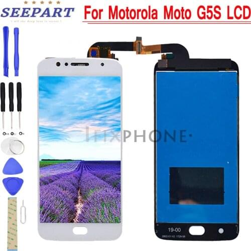 For Motorola Moto G5S LCD XT1794 Display Touch Screen Digitizer Assemble LCD Moto G5S Plus LCD Xt1805 LCD Display Free Tools