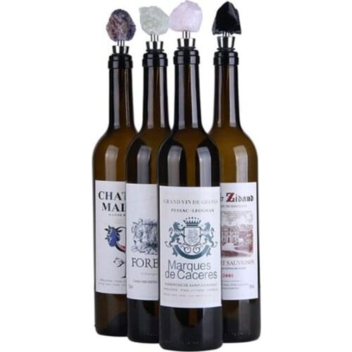 1pcs natural quartz Folk Crafts crystals healing stones mix rough Red wine stopper for Home Decoration