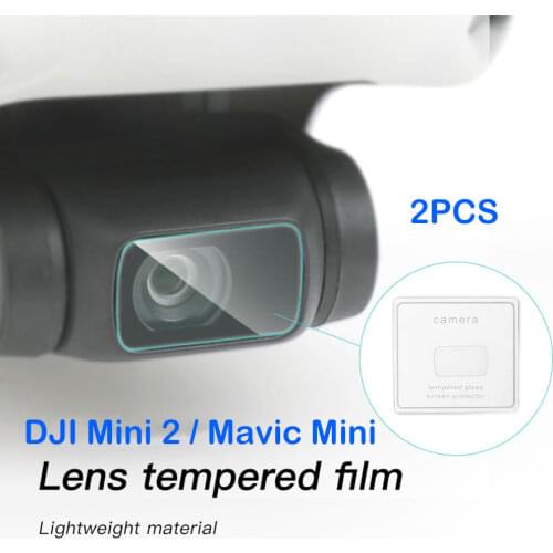 2Pcs Camera Lens Protective Film for DJI Mini 2 Tempered Glass Film Anti-Scratch Screen Protector for Mavic Mini Accessories