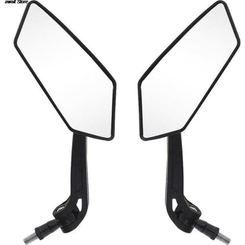 2pcs Universal Motorcycle Mirror Rearview Mirror Back Side E-Bike Stylish Design Modified Plated Motorbike Mirrors