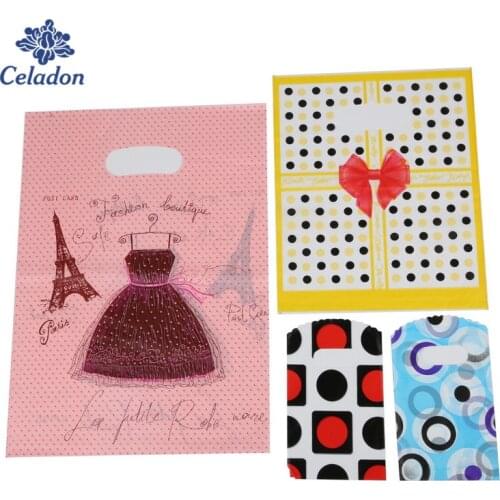 20-50PCS Pick Size Random Mixed Style Small Plastic Party Gift Pouches Gift Packaging Bags DIY Jewelry Package Bags