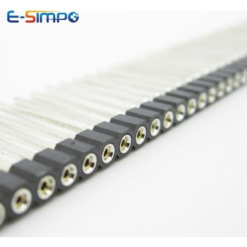 3pcs 2.54mm L17.8mm Round Pin Header Female Single Row 1x40Pin Crystal Socket Holder Female Header Connector