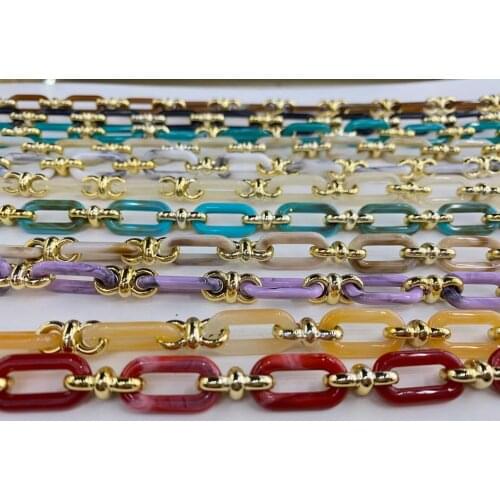 New 11mmx20mm Acrylic Chains Shape Connector For DIY Making Parts Jewelry Accessories Findings & Component