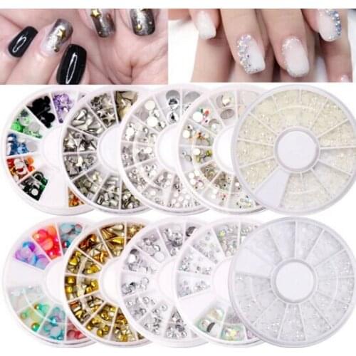DIY Nail Art Crystal Glitter Rhinestone 3D Nail Art Decoration Diamond Drill
