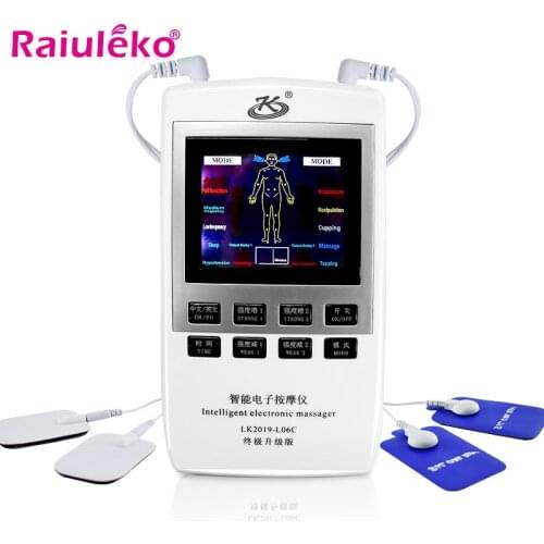Electronic Pulse Massager EMS Muscle Stimulator Tens Acupuncture Electric Massage with Moxibustion Belt Digital Therapy Machine