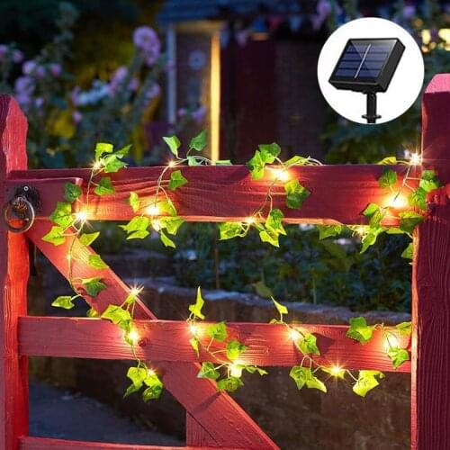 10m Solar Lights Maple Leaf Fairy Lights Waterproof Outdoor Garland Solar Lamp Christmas for Garden Party wedding Decoration