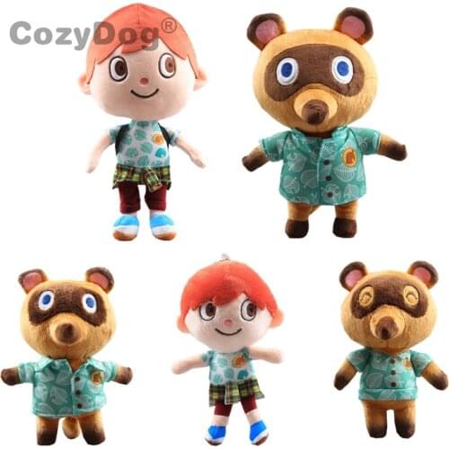 Animal Crossing Cute Isabelle Plush Stuffed Animals Porter Tom Nook Brewster Soft Toys 20 cm Gift