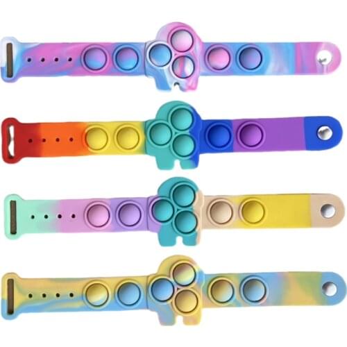 Fidget Toys Silicone Hand Model Stress Relief Toys Dimple Bubble Soft Bracelet Squeeze Toy Puzzle Safety Fidget Toys for Anxiety