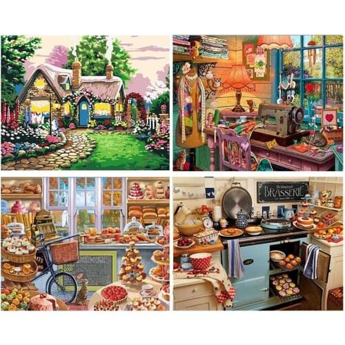 GATYZTORY 60x75cm DIY Oil Painting By Numbers Landscape Frameless Paint By Numbers On Canvas Home Decor Digital Painting