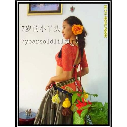 Lace Belly dance top Ats tribal belly dance top lace choli short Sleeve top DQ06-30