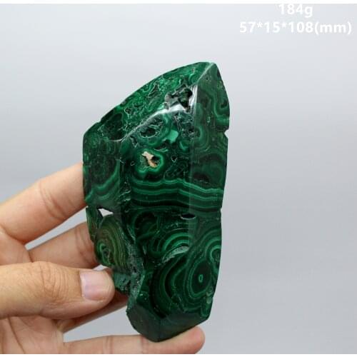 BEST! 100% Natural green malachite polished mineral specimen slice rough stone quartz Stones and crystals Healing crystal