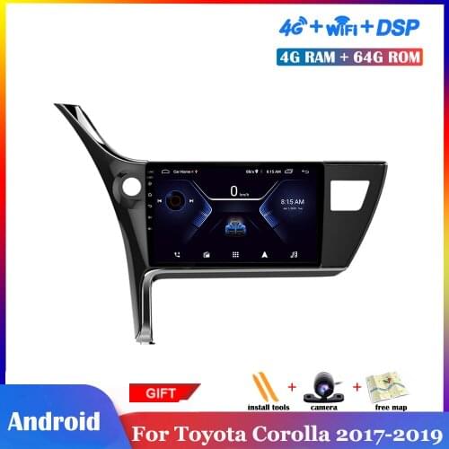 Android Multimedia Player For Toyota Corolla 2017 2018 2019 Car Radio Stereo GPS Navigation DSP IPS Touch Screen