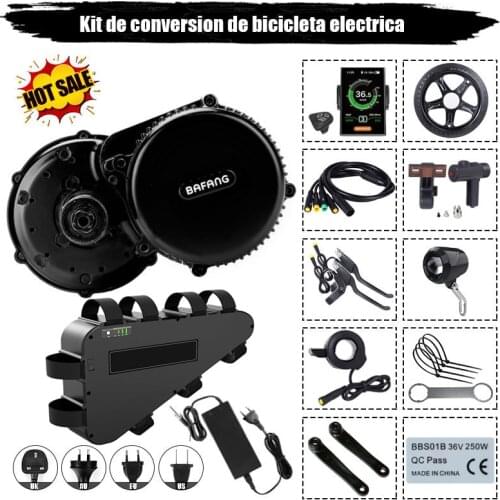 EU US No taxes 48V 750W Bafang BBS02B mid drive electric motor kit with 48V 20Ah Li-ion Triangle ebike battery
