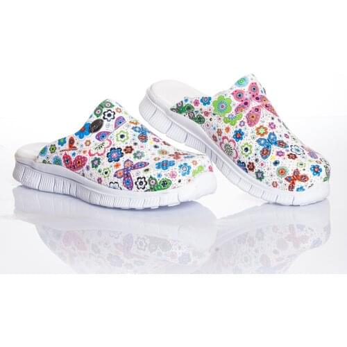 Butterfly Themed Orthopedic Light Based Sabo Slippers Nurse Slipper Doctor Slipper Comfortable Medical Sabo Slippers Hospital