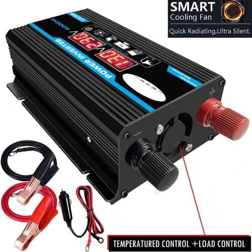 Peak 4000W Car Power 12V 220V/110V LED Ac Car Power Inverter Converter Charger Adapter Dual USB Transformer Modified Sine Wave