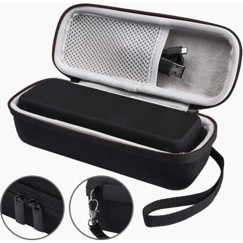 Newest Portable Wireless Bluetooth EVA Speaker Case For Anker SoundCore 2 With Mesh Dual Pocket Audio Cable Carrying Travel Bag