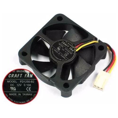 CRAFT FAN FD1250-B2 DC 12V 0.10A 50x50x10mm 3-wire Server Cooling Fan