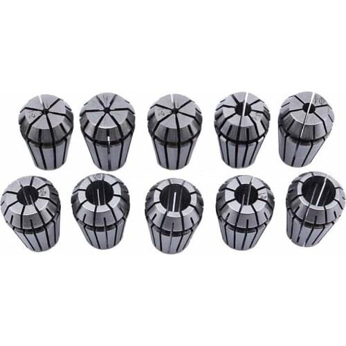 SHGO HOT-10Pcs/Set Ultra Precision ER16 1-10MM Spring Collet Set For CNC Milling Lathe Tool Engraving Machine