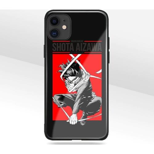 My Hero Academia Eraser Head Aizawa Glass Silicone Phone Case FOR IPhone SE 7 8 X XR XS 11 12 Mini Pro Max Sumsung Cover Shell