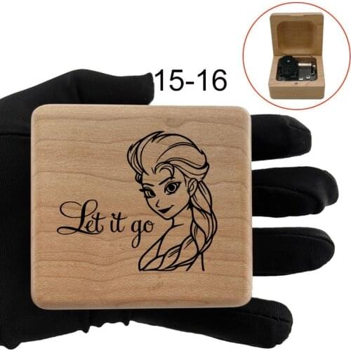 Modern let it go Music Box Wooden Music Box wind up mechanical Toys Kids Christmas Gift Home office Ornaments Crafts