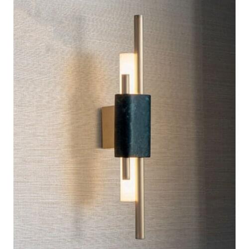 LED new wall lamp designer minimalist copper wall lamp modern creative marble metal villa aisle lights decorative lighting