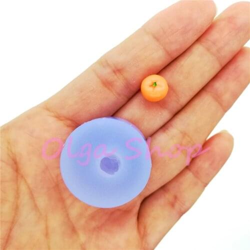 SYL162 8.5mm Tiny 3D Orange Silicone Mold Resin Art Jewelry Earrings Necklace Ring Making Nail Beauty Nail Art Fondant Deco